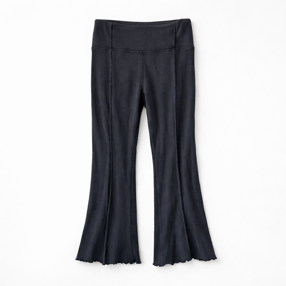 Y2K Athleisure Flare Yoga Pants SO Favorite Flare Ribbed Black M Lettuce Hem